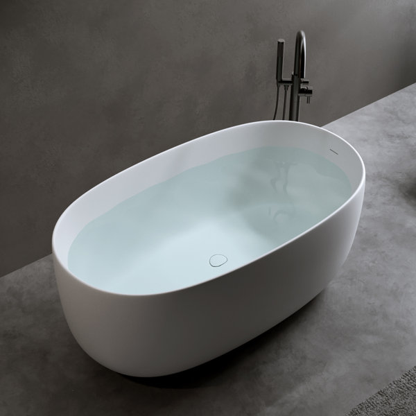 Stylish 47'' Independent Solid Surface Resin Stone Bathtub, A Modern